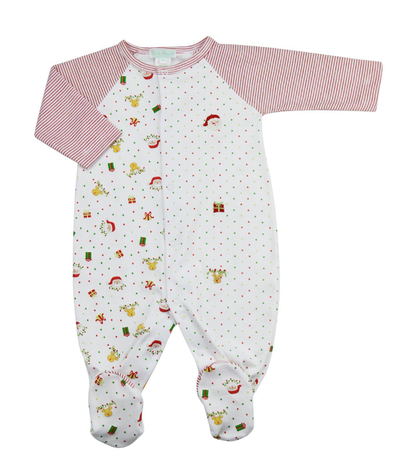 Santa Pima Cotton Baby Boy Footie - Little Threads Inc. Children's Clothing