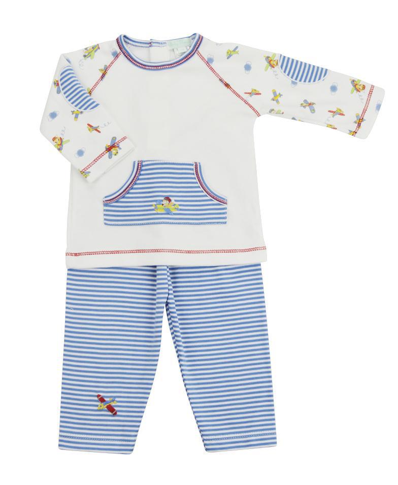 Fox in a Plane baby boy Pant Set - Little Threads Inc. Children's Clothing