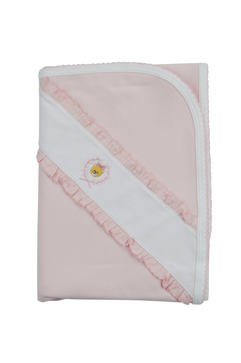 Bear Girl's pink blanket - Little Threads Inc. Children's Clothing
