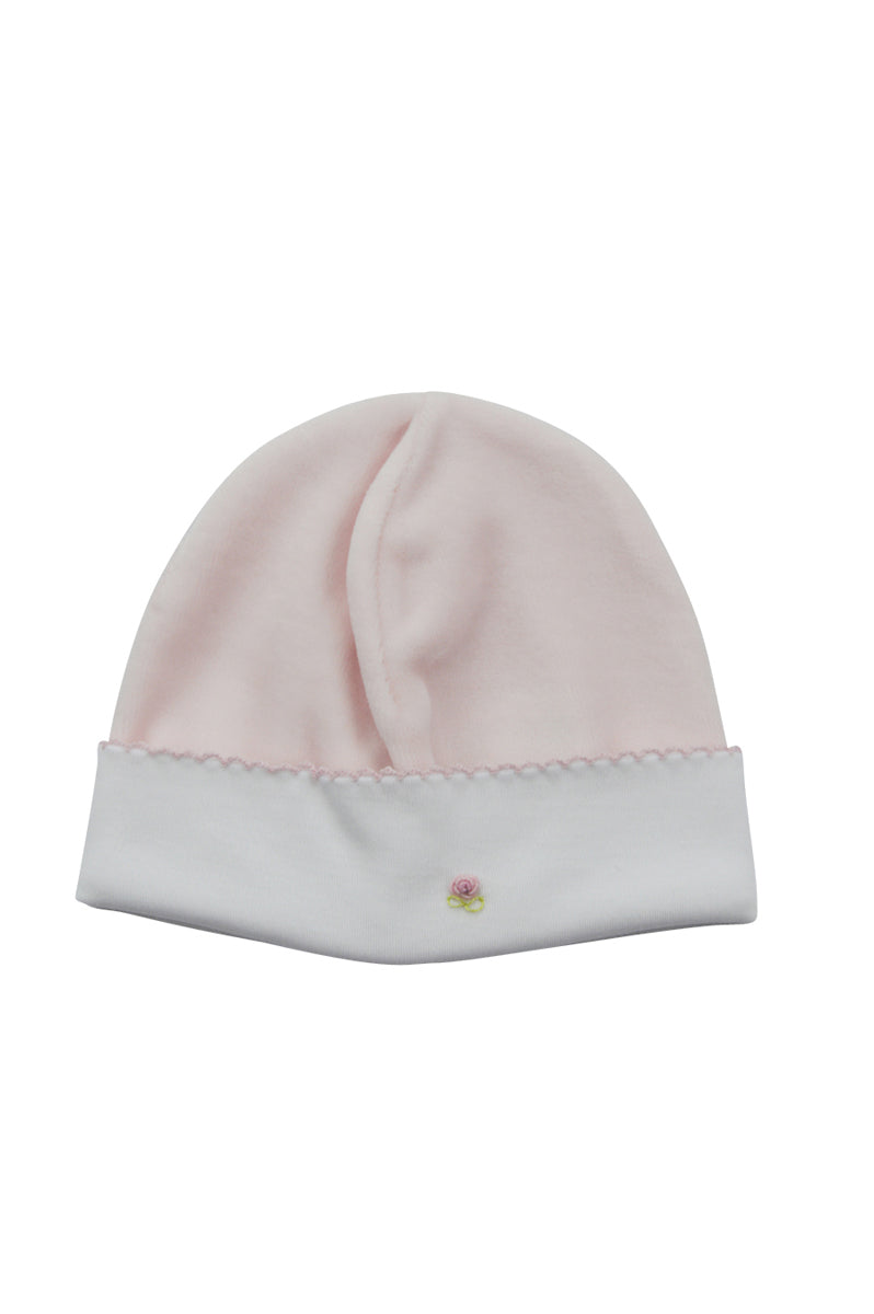 Pink Velour Rose Girl Hat - Little Threads Inc. Children's Clothing