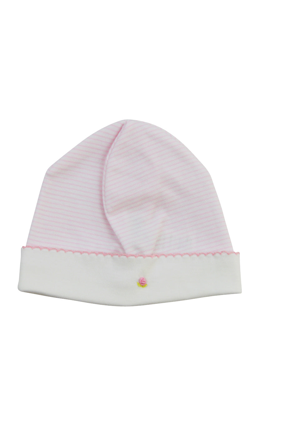 Baby Girl's Pink Striped Rose Hat - Little Threads Inc. Children's Clothing
