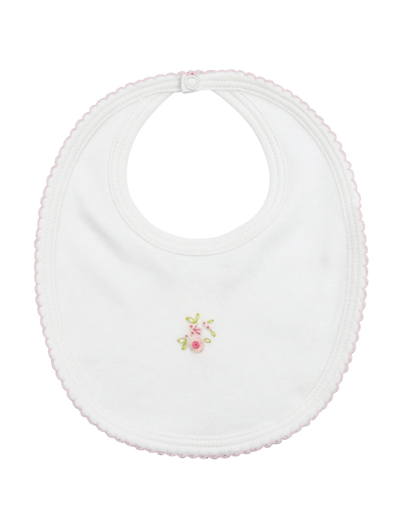 Baby Girl's Pink Rosebud Bib - Little Threads Inc. Children's Clothing
