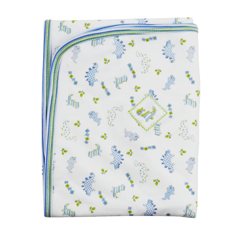 Baby Boy's Dino Print Blanket - Little Threads Inc. Children's Clothing