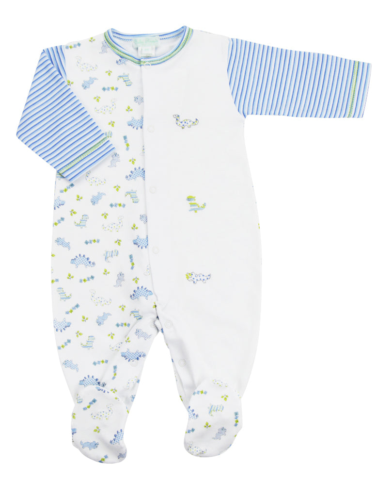 Dino Print Baby boy footie - Little Threads Inc. Children's Clothing