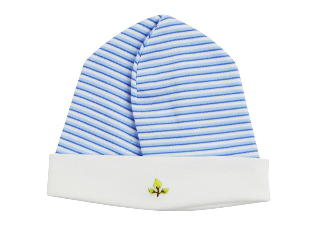Baby Boy's Blue Stripe Dino Leaf Hat - Little Threads Inc. Children's Clothing
