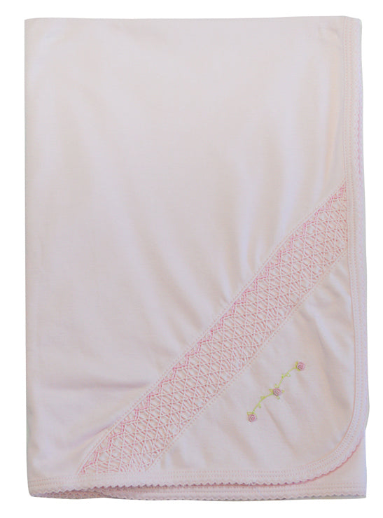 Baby Girl's Pink Rose Vine Blanket - Little Threads Inc. Children's Clothing