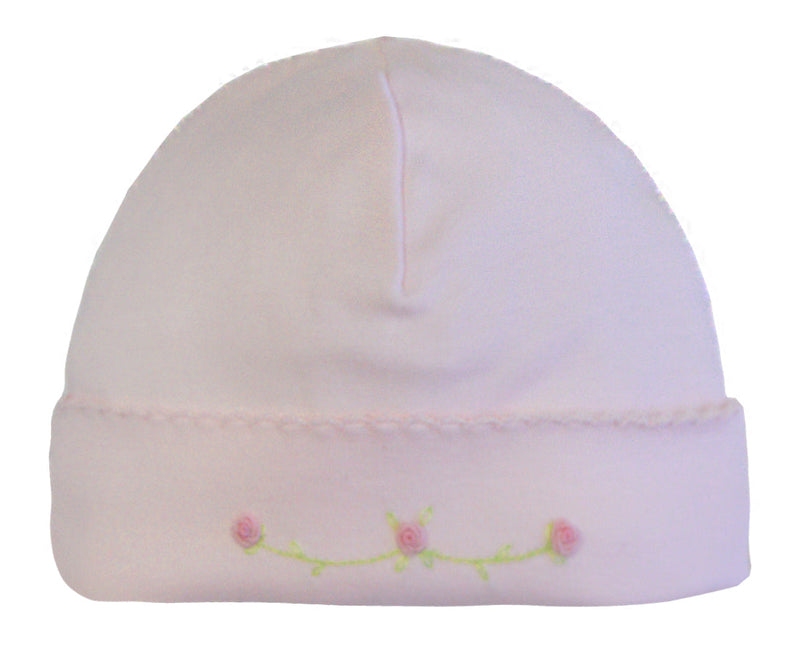 Girl's Pink Rose Vine Hat - Little Threads Inc. Children's Clothing