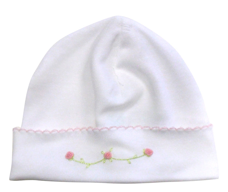Baby Girl's White Rose Vine Hat - Little Threads Inc. Children's Clothing