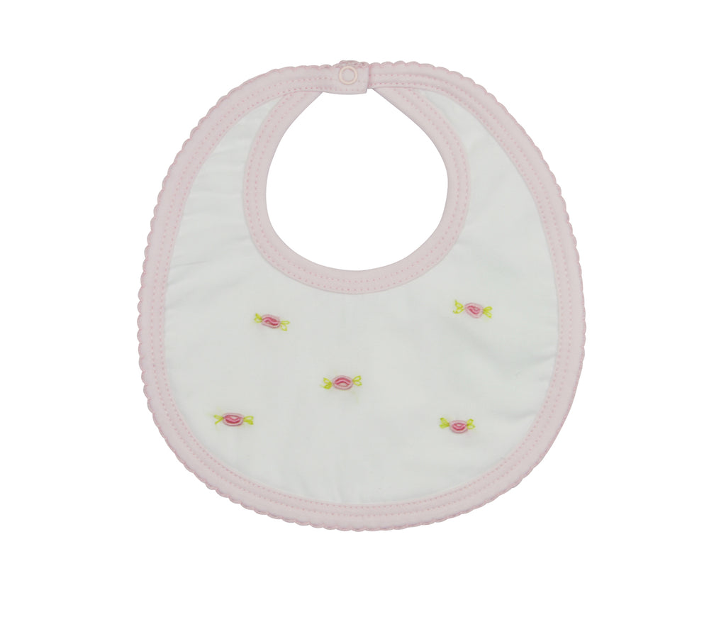 Pink dots Pima cotton Baby Bib - Little Threads Inc. Children's Clothing