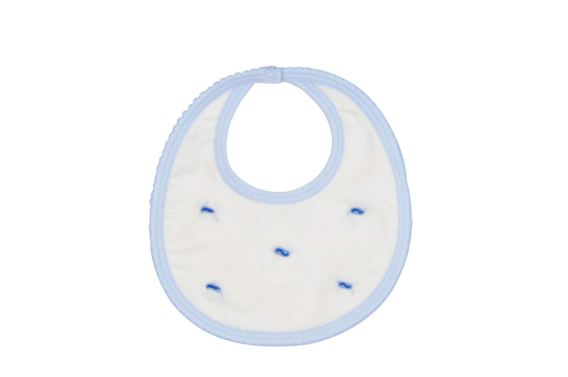 Blue dots Pima cotton Baby Bib - Little Threads Inc. Children's Clothing