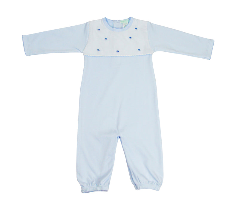 Blue dots Pima cotton Baby Converter - Little Threads Inc. Children's Clothing