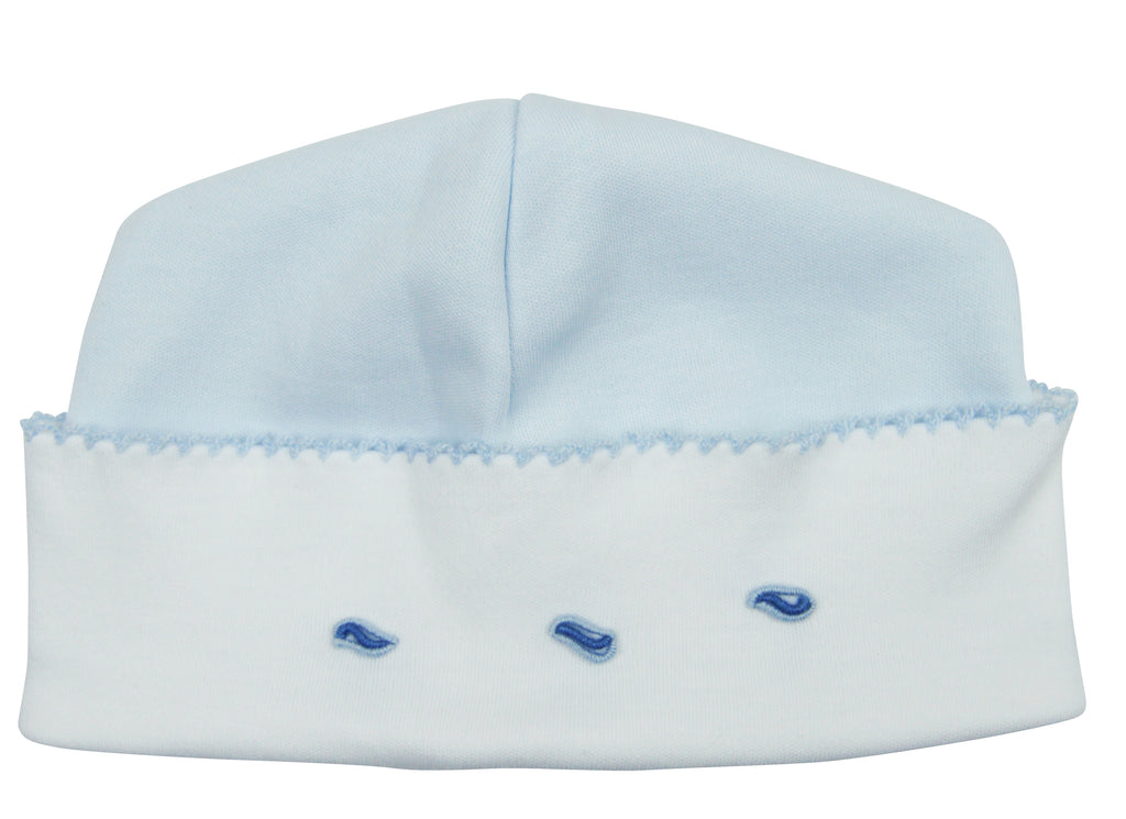 Blue dots Pima cotton baby hat - Little Threads Inc. Children's Clothing
