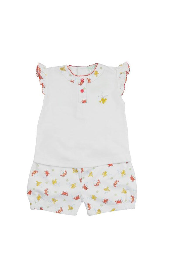 Lobster Girl's Short Set - Little Threads Inc. Children's Clothing