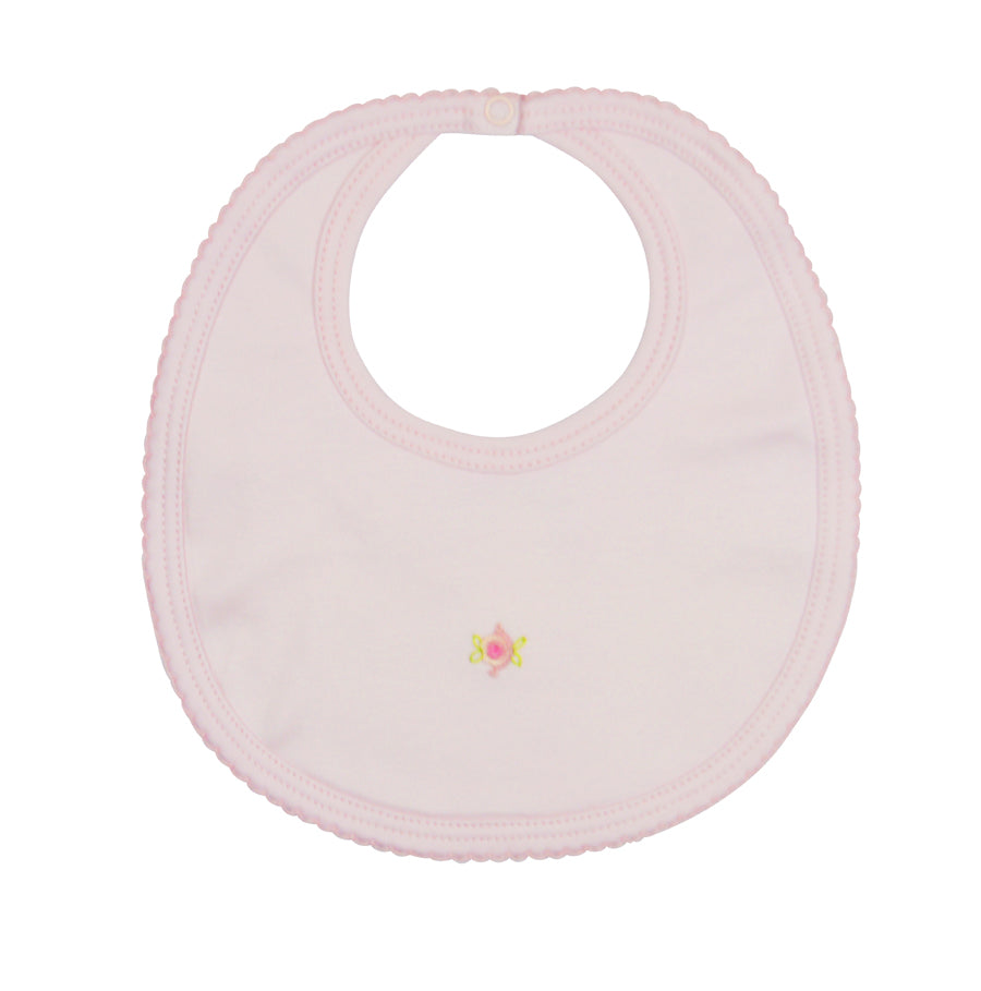 Baby Girl Pink Rosebud Bib - Little Threads Inc. Children's Clothing