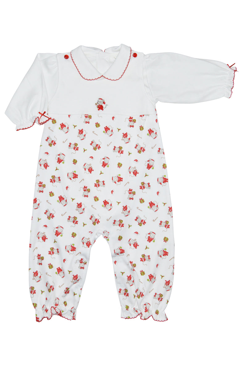 Christmas Mouse Overall Set - Little Threads Inc. Children's Clothing