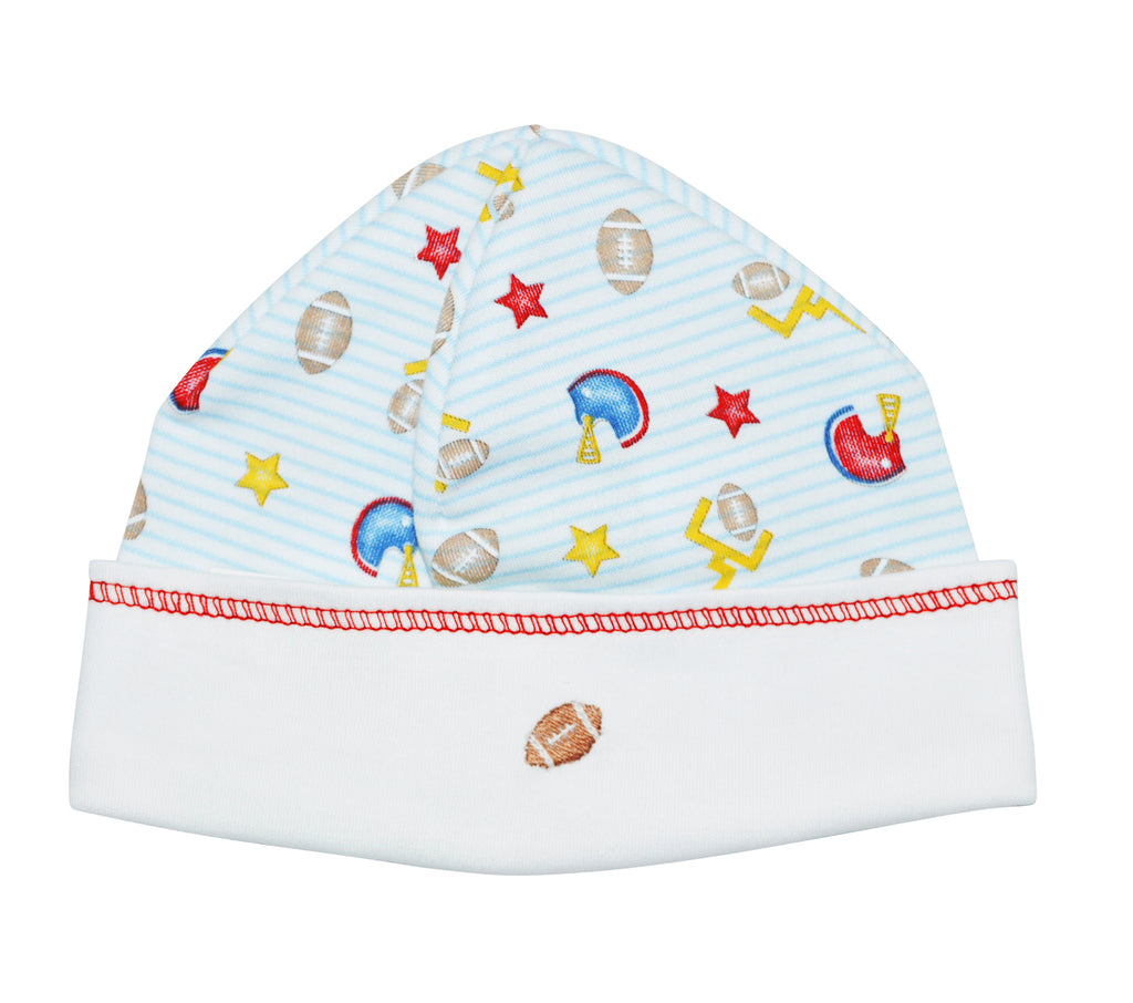 Football  Pima Cotton Baby boy hat - Little Threads Inc. Children's Clothing