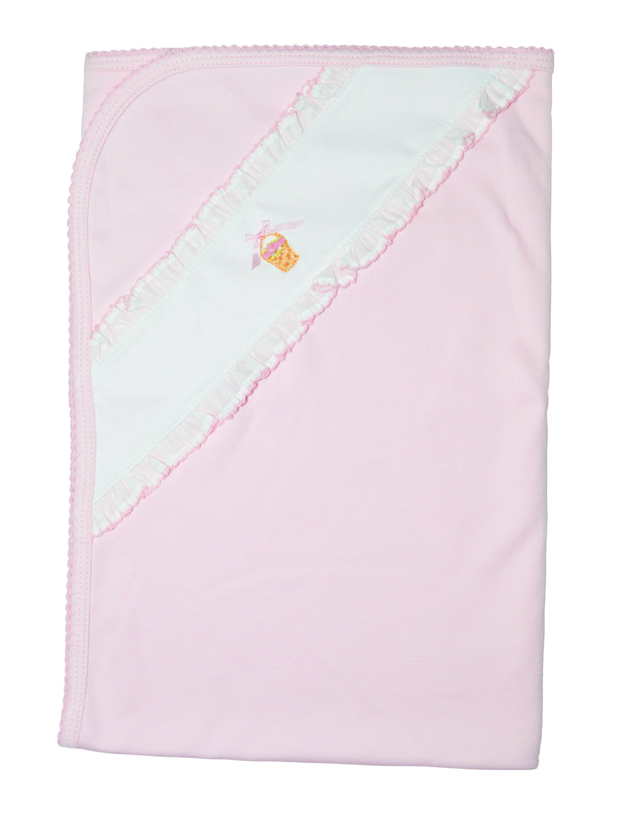 Pink Basket Baby Girl's blanket - Little Threads Inc. Children's Clothing