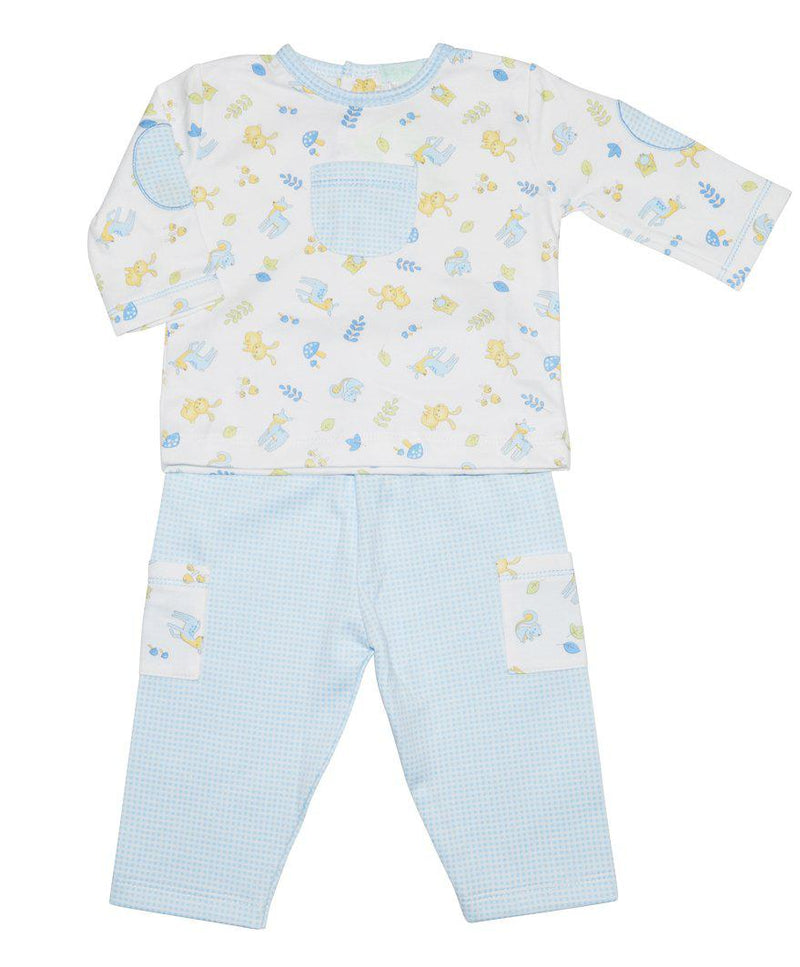 Forest Friends Print  Baby Boy Pant Set - Little Threads Inc. Children's Clothing