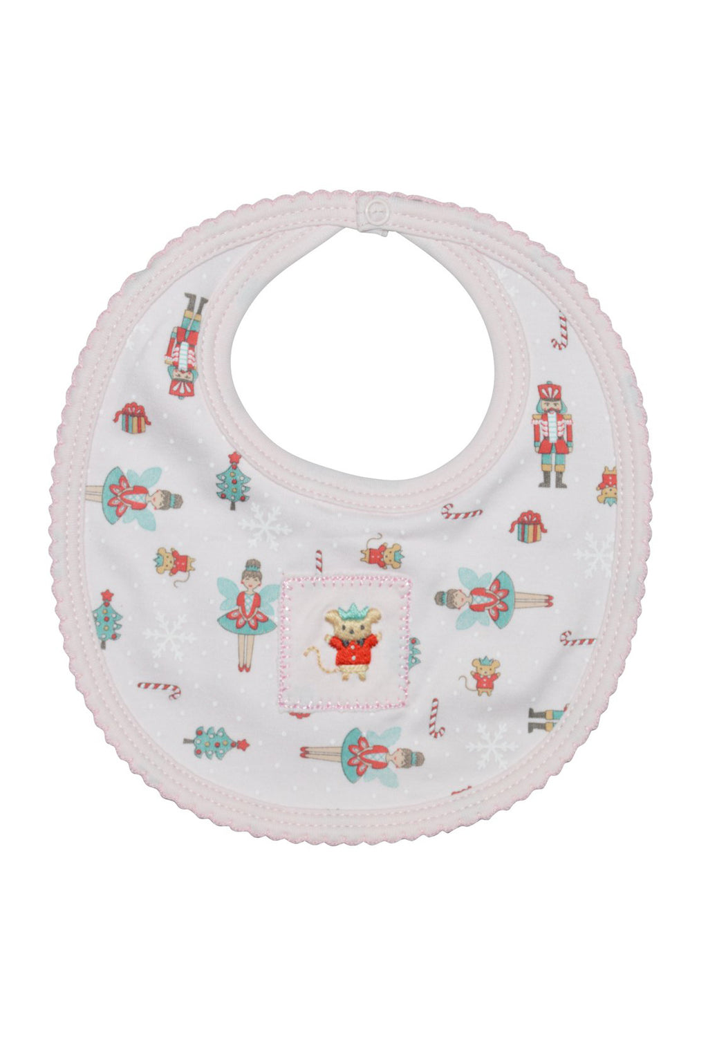 Baby Girl's Pink Christmas Nutcracker Bib - Little Threads Inc. Children's Clothing