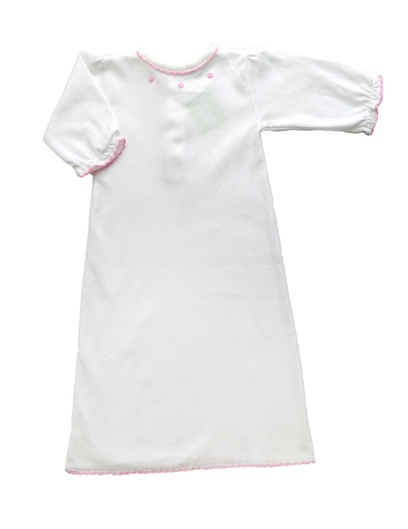 Baby Girl's Pink Crochet Trim Daygown - Little Threads Inc. Children's Clothing