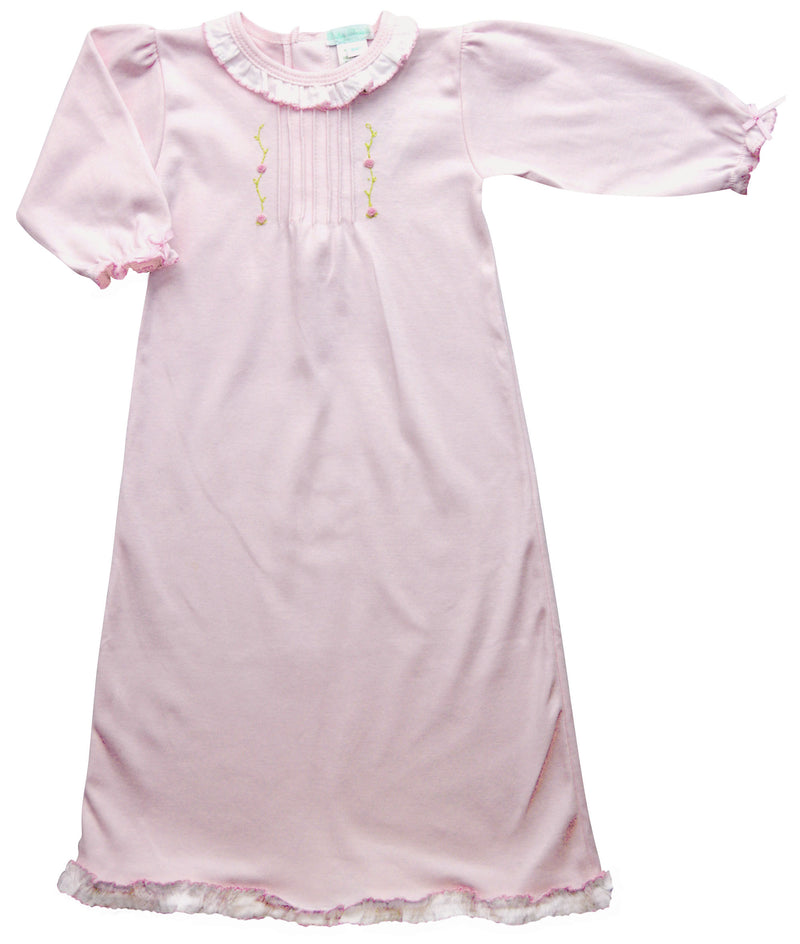 Eden Pink Baby Girl DayGown - Little Threads Inc. Children's Clothing