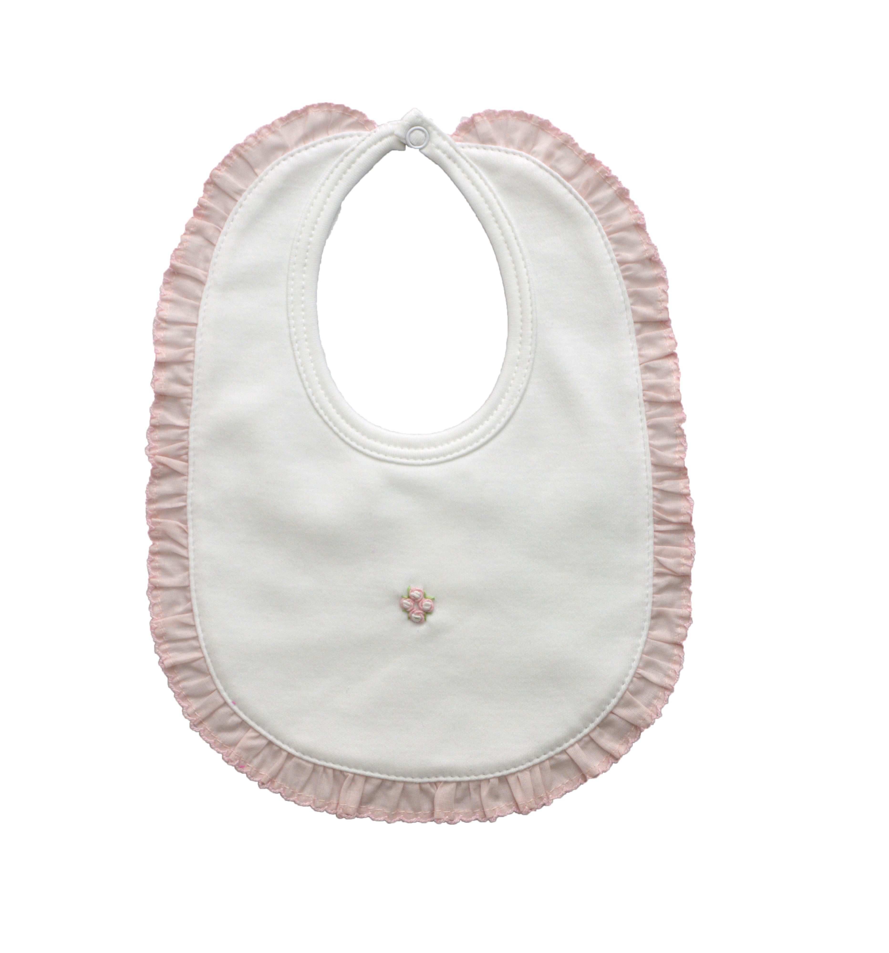 Brielle Ruffle Pima Cotton Bib - Little Threads Inc. Children's Clothing
