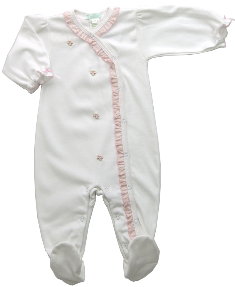 Baby Girl's Brielle Pima Cotton Footie - Little Threads Inc. Children's Clothing