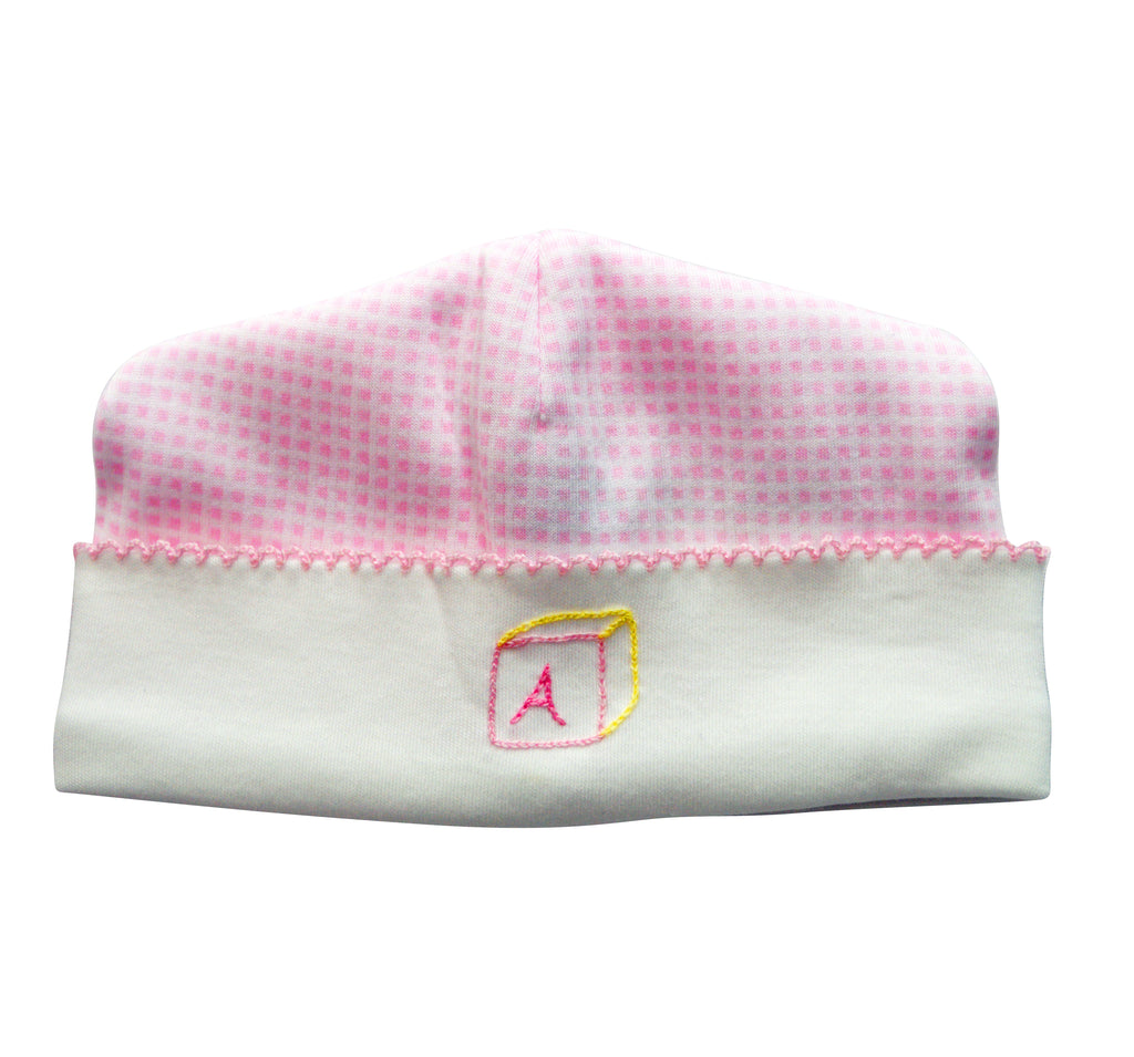 Pink Chek ABC Girl Hat - Little Threads Inc. Children's Clothing