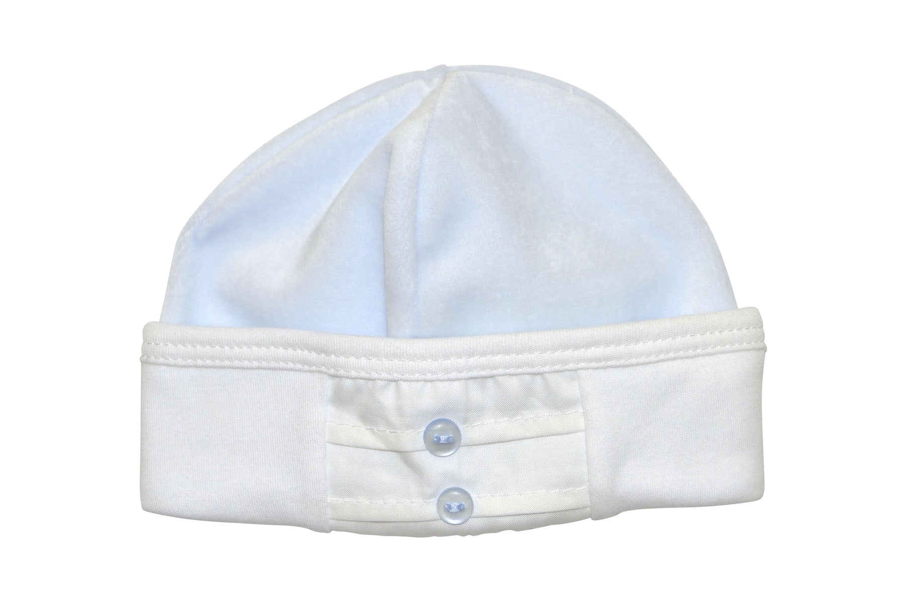 Blue Velour Button hat - Little Threads Inc. Children's Clothing