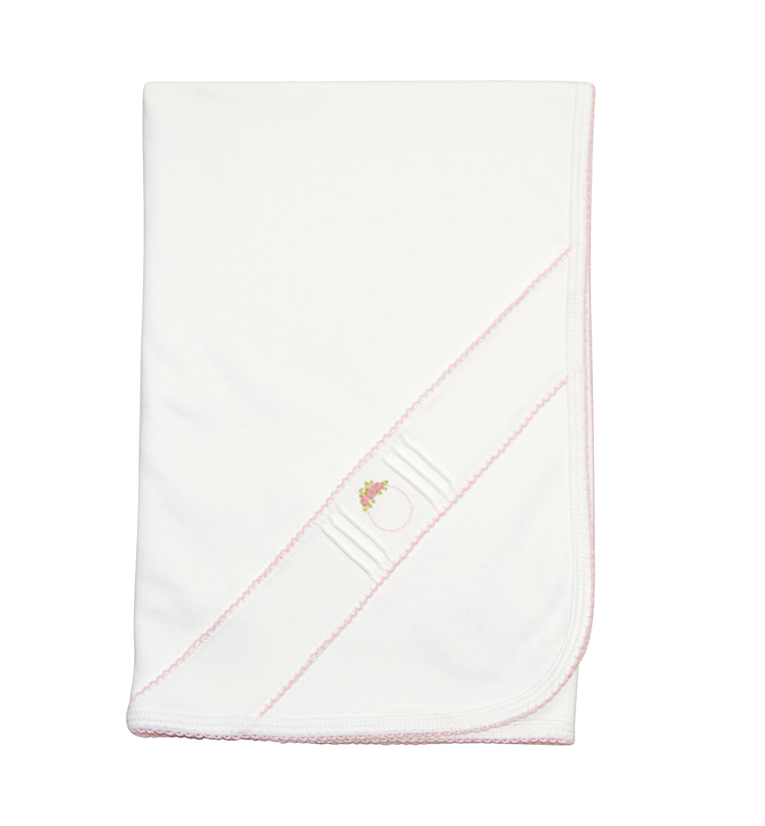 Baby Girl's Pink Trim Blanket - Little Threads Inc. Children's Clothing