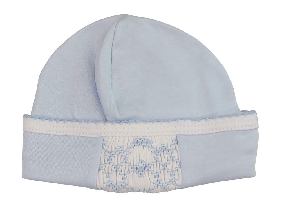 Baby Boy's Blue Smocked Hat - Little Threads Inc. Children's Clothing