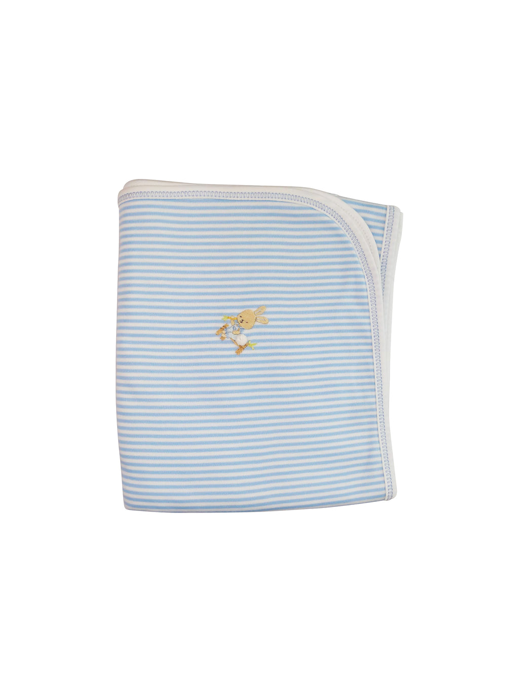 Baby Boy's Blue Striped Bunny Blanket - Little Threads Inc. Children's Clothing