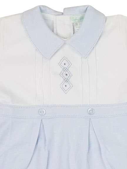 Baby Boy's Blue Diamond Romper - Little Threads Inc. Children's Clothing