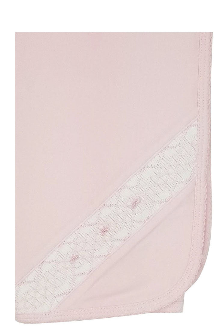 Baby Girl's Pink Bows Smocked Blanket - Little Threads Inc. Children's Clothing