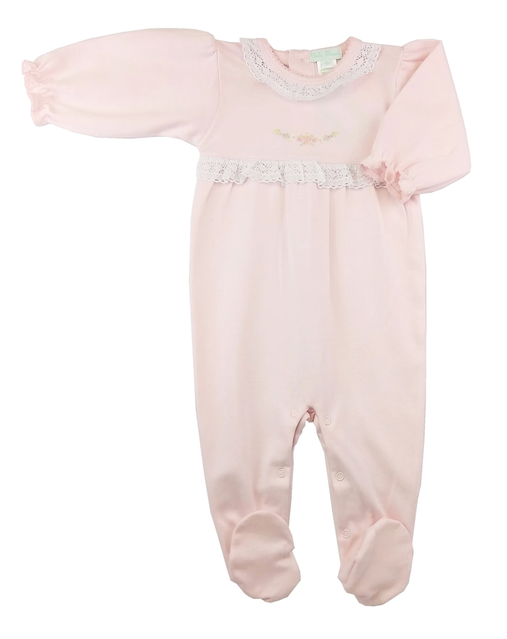 Lace Pink Footie - Little Threads Inc. Children's Clothing