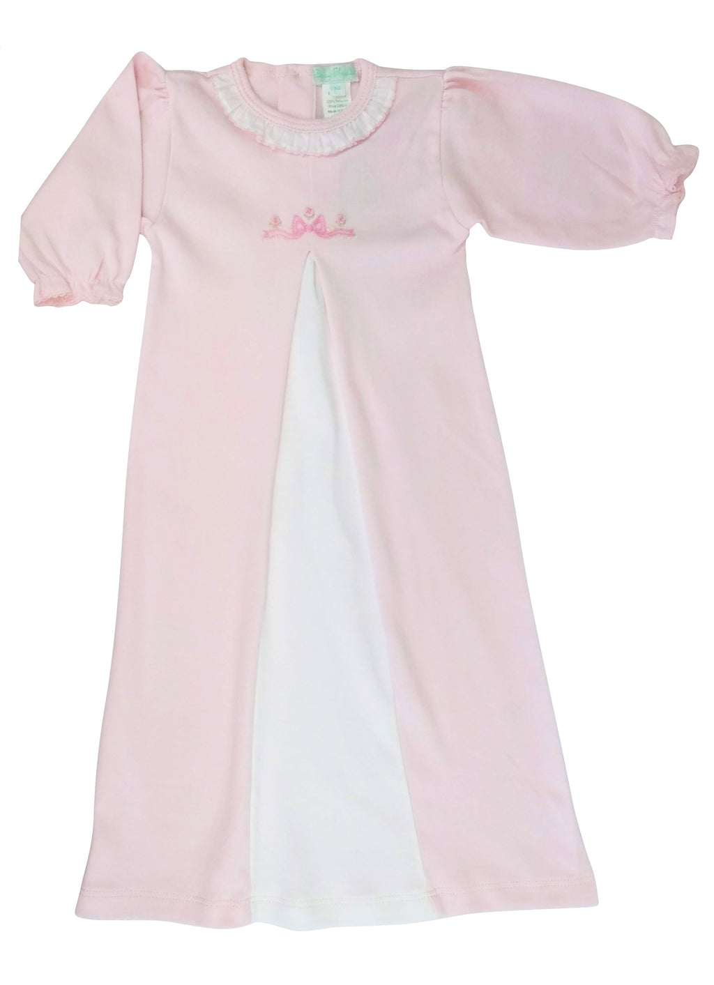 Baby Girl's Pink Bow Daygown - Little Threads Inc. Children's Clothing