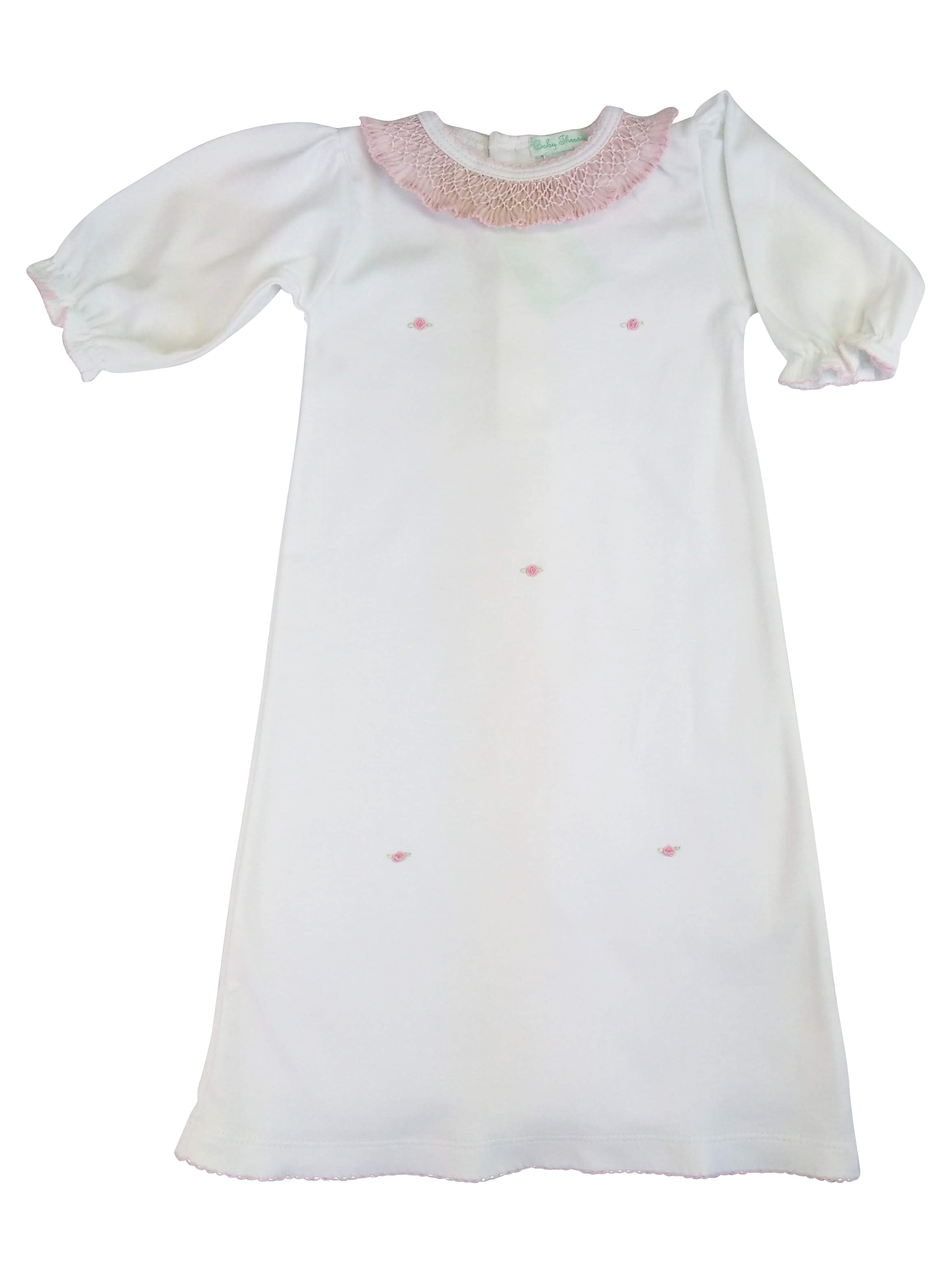 Baby Girl Pink Collar Daygown - Little Threads Inc. Children's Clothing
