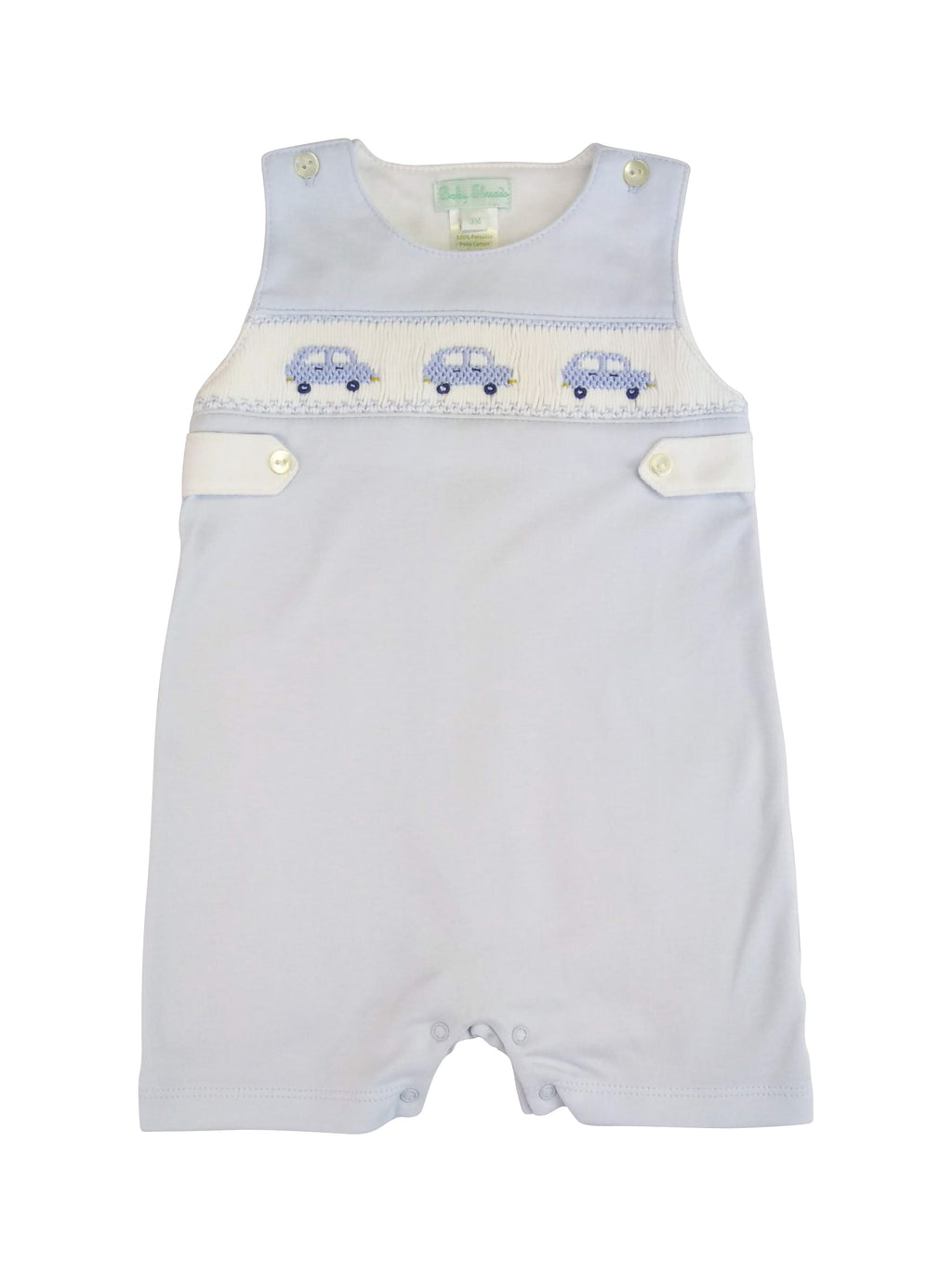 Baby Boy's Blue Cars Hand Smocked Overall - Little Threads Inc. Children's Clothing