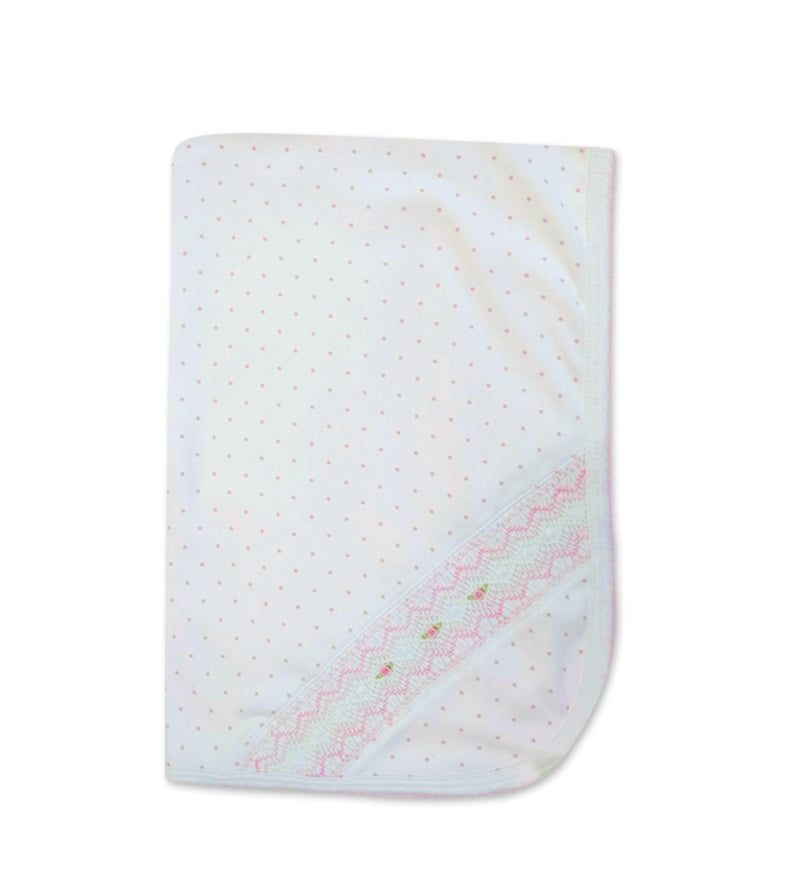 Baby Girl's Pink Dot Flower Blanket - Little Threads Inc. Children's Clothing