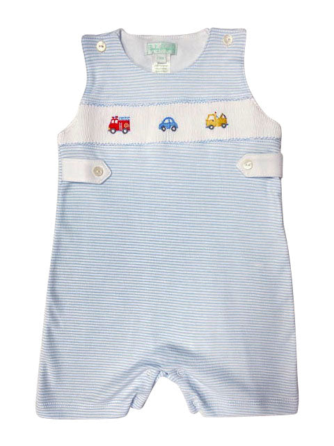 Baby Boys Traffic Print Smocked Overall - Little Threads Inc. Children's Clothing