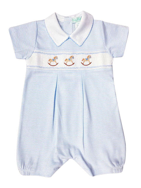 Rocking Horse Baby Boy romper - Little Threads Inc. Children's Clothing
