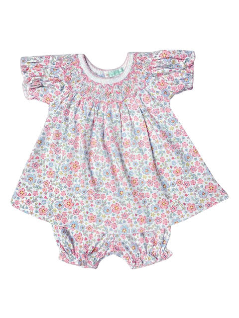 Baby Girls Large Floral Print Bishop Dress - Little Threads Inc. Children's Clothing