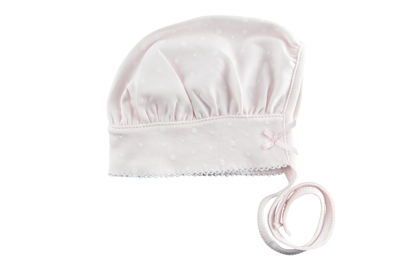 Baby Girl's Satin Pink Polka Dot Bonnet - Little Threads Inc. Children's Clothing