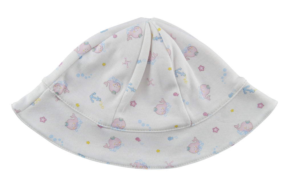 Baby Girls' Pink Whale Print Sun Hat - Little Threads Inc. Children's Clothing