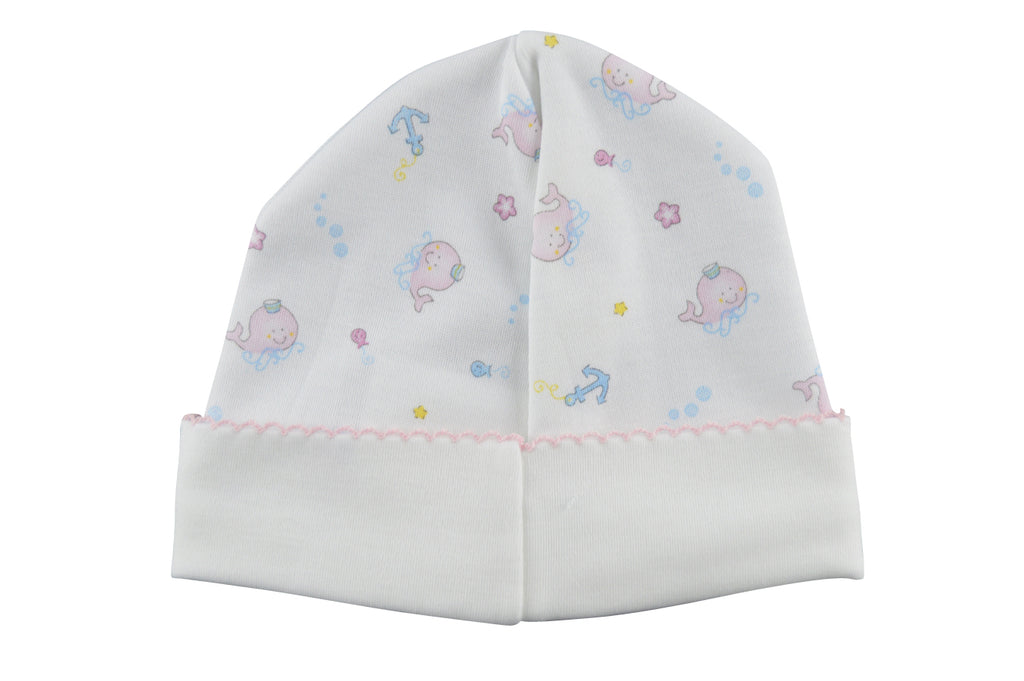 Baby Girl's Whale Print Hat - Little Threads Inc. Children's Clothing