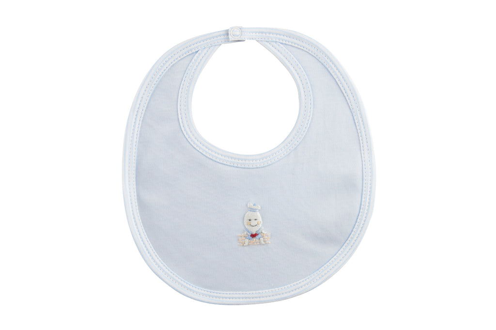 Baby Boy's Blue Humpty Dumpty Bib - Little Threads Inc. Children's Clothing