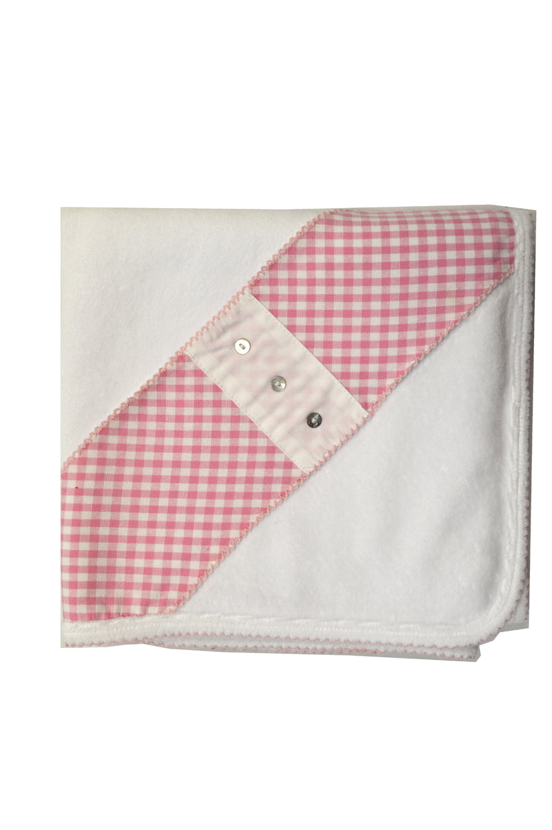 White and Pink Checkered Velour Blanket - Little Threads Inc. Children's Clothing