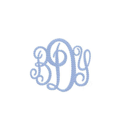 Oxford Filled Embroidery Font - Little Threads Inc. Children's Clothing