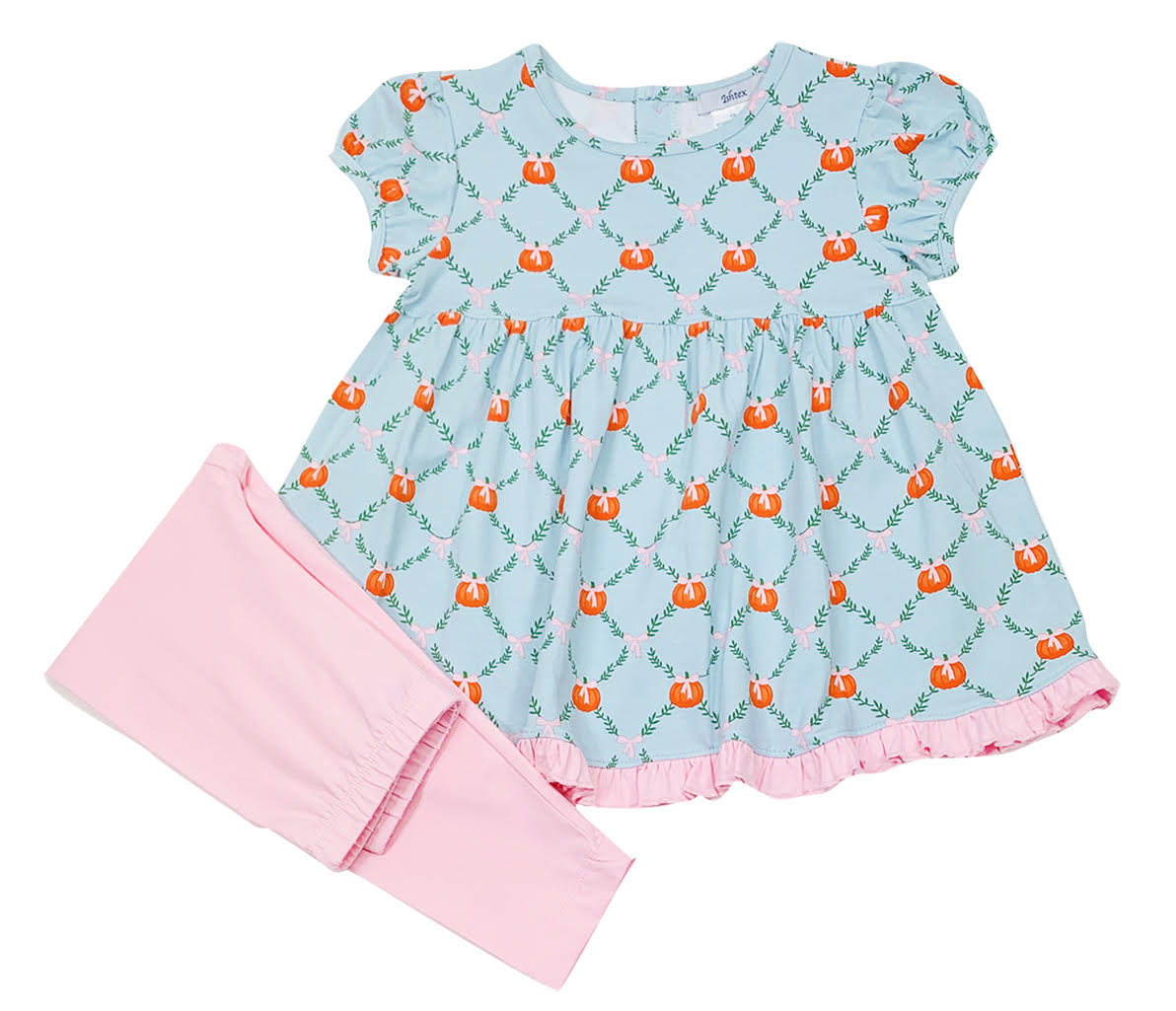 Pumpkin Print Girl's Legging set - Little Threads Inc. Children's Clothing