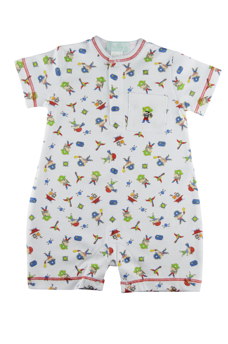 Baby Boy's Pirate Print Romper - Little Threads Inc. Children's Clothing